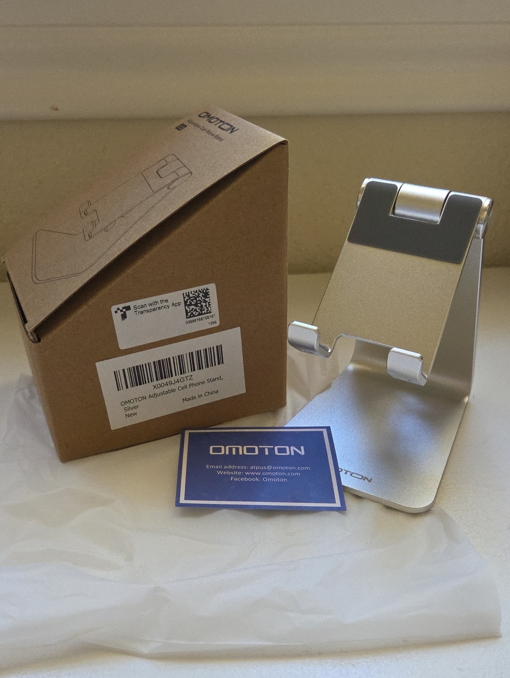 Silver Adjustable Tablet & Phone Stand - Foldable Desktop Holder